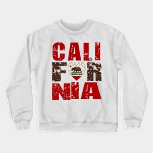 CALI-FOR-NIA and Heart Crewneck Sweatshirt